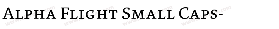 Alpha Flight Small Caps字体转换